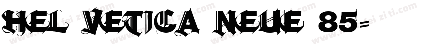 HEL VETICA NEUE 85字体转换